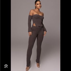 Midnight Grey Off The Record Plush Set